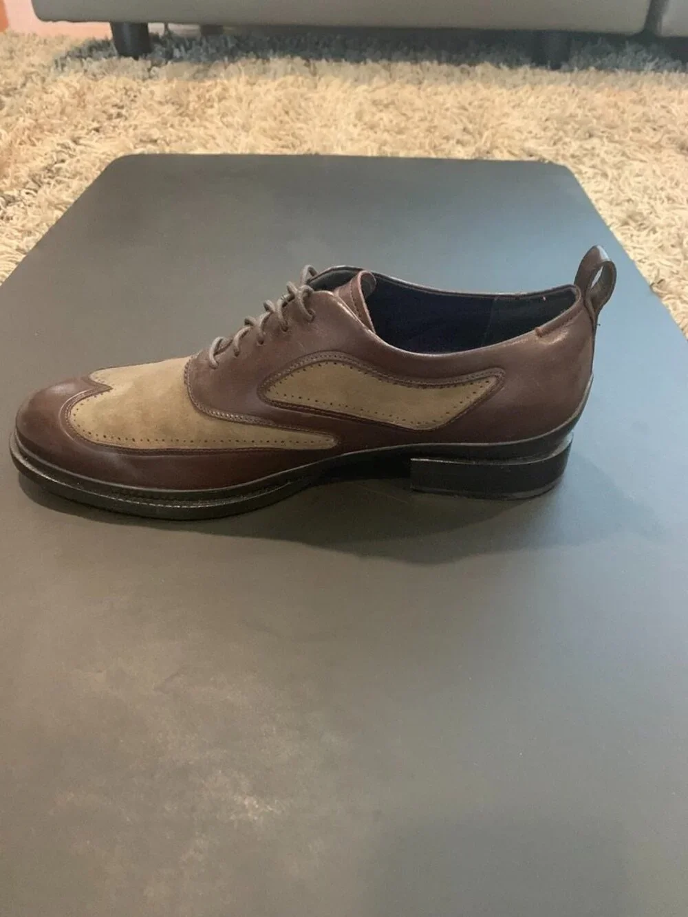 Cole Haan Washington Grand 2.0 Wingtip Oxford Black Walnut/Morel Size 8.5